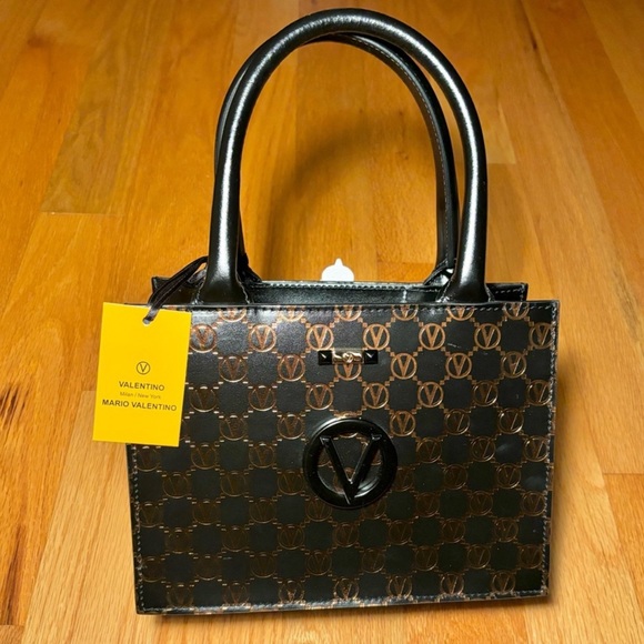 Valentino Black Gold Monogram Tote Medium Tote Bag, Brand New 🔥 - Picture 2 of 6
